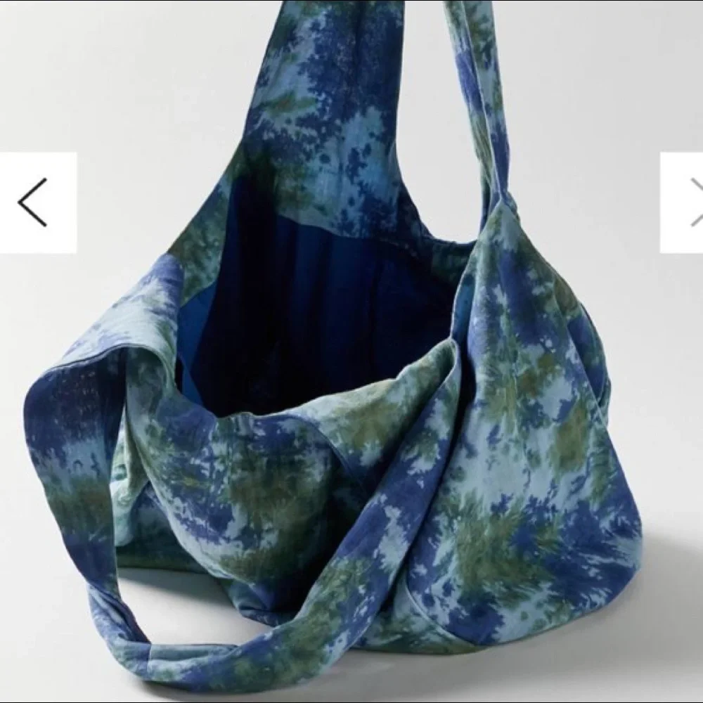 UO Clover Green & Blue Cotton Shoulder Bag New - Picture 4 of 4